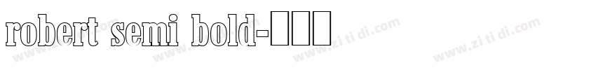 robert semi bold字体转换